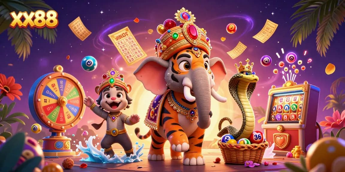 Experience thrilling gameplay at xx88 with a vibrant 3D casino scene filled with excitement.