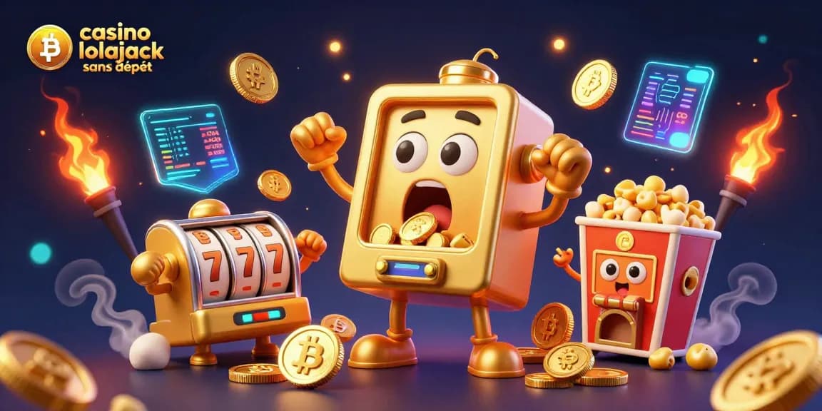 Experience thrilling wins at casino lolajack sans dépôt with a vibrant slot machine jackpot scene.