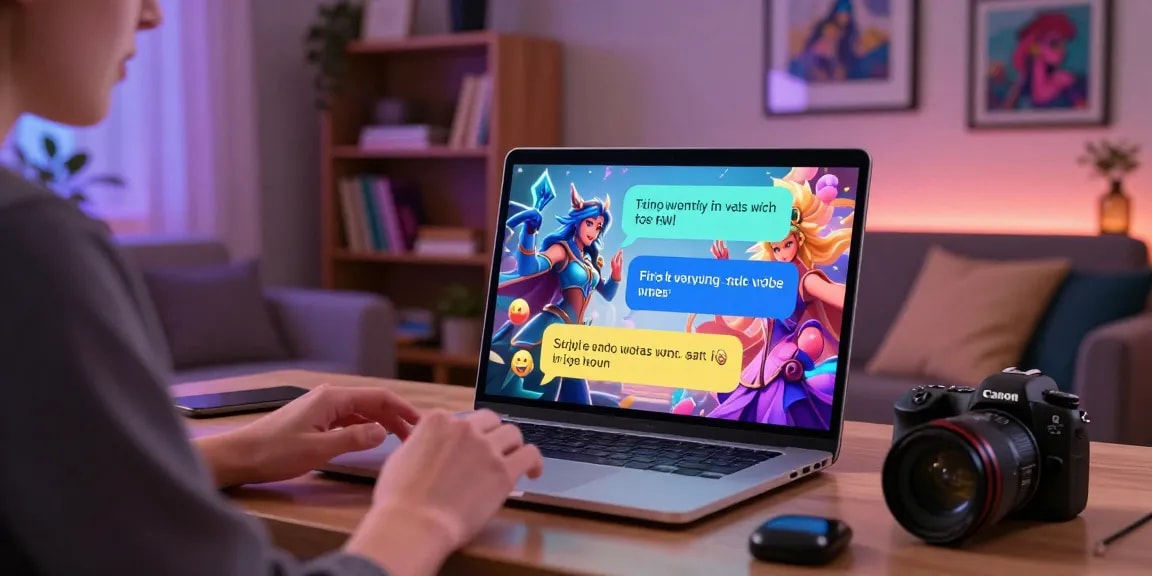 Interactive NSFW AI chat scene depicting engaging conversations and colorful fantasy characters.
