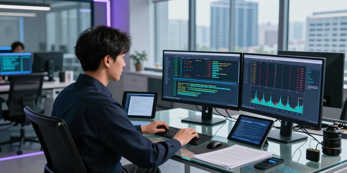 Expert analyzing data to recover lost crypto in a modern cybersecurity office.