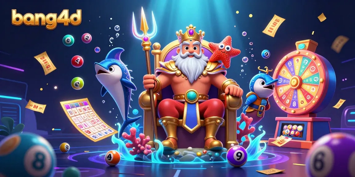 Engage with bang4d's vibrant lottery scene featuring sea king Neptune and dynamic game elements.
