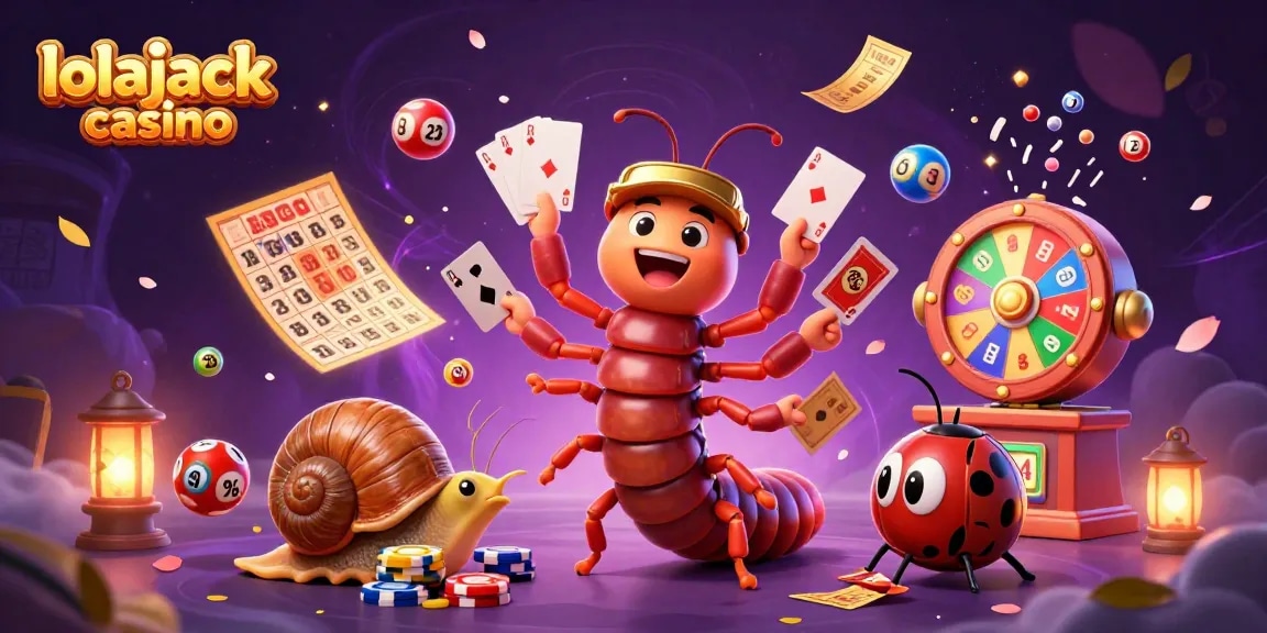Experience thrilling gameplay at lolajack casino with colorful elements and dynamic casino characters.