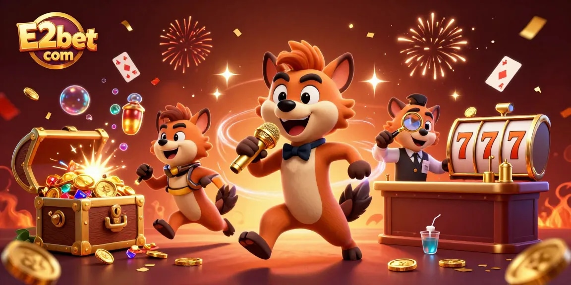 Engage with E2bet com as hyenas bring a whimsical casino experience to life in 3D.