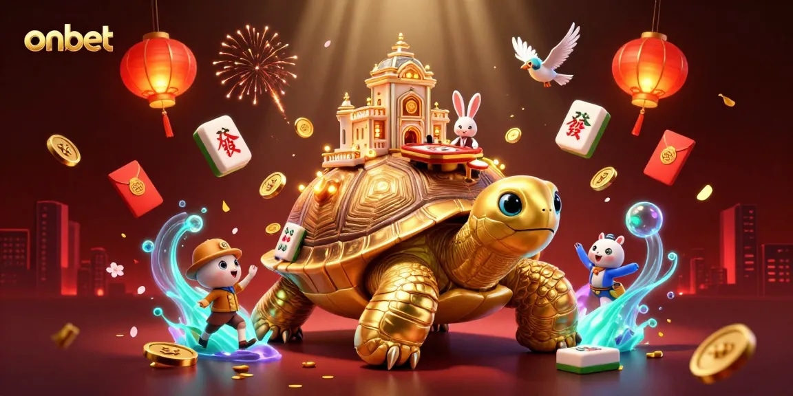 Join the excitement at onbet's vibrant casino scene with animated characters and dynamic game elements.