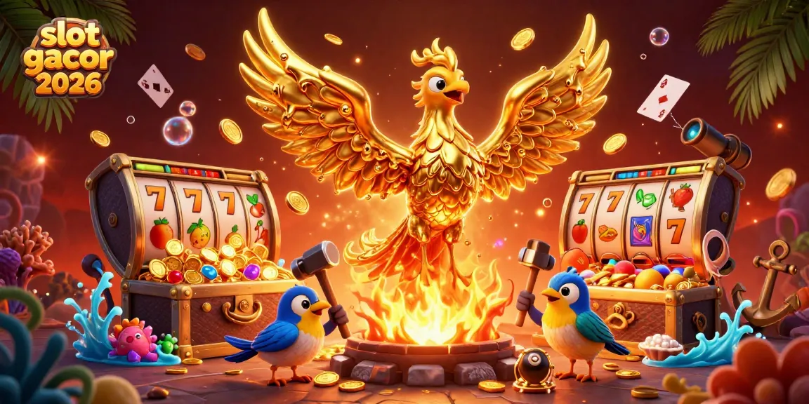 Mengungkap keberuntungan slot gacor 2026 dengan phoenix emas dan harta karun menyebar di lautan permainan.