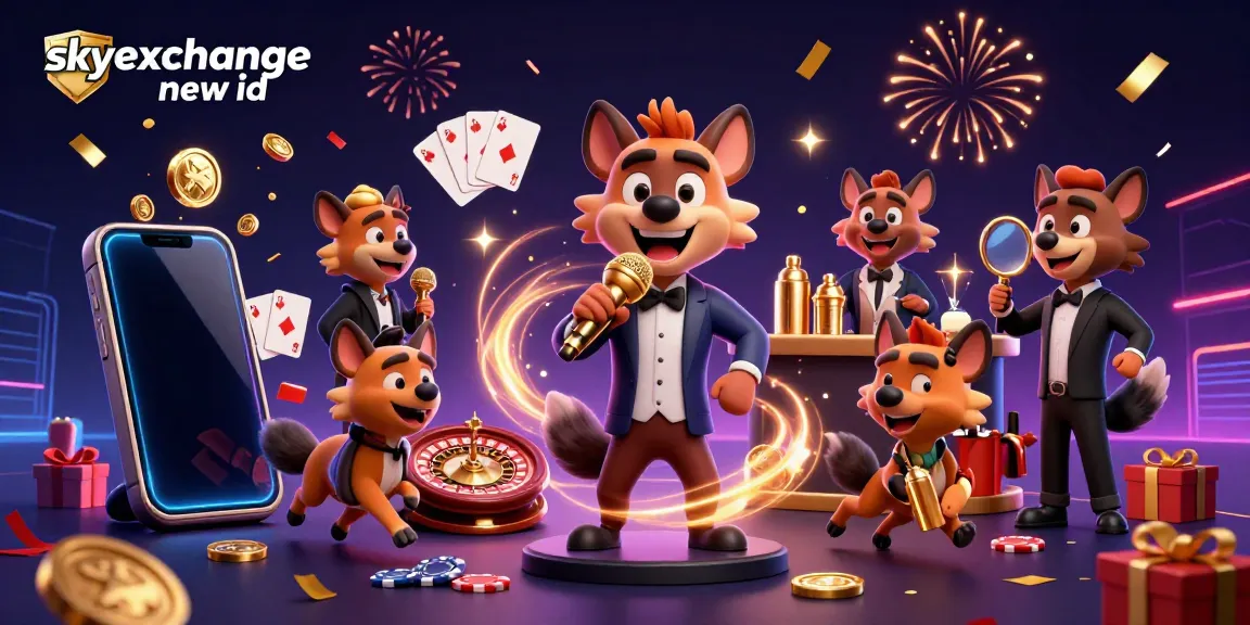 Experience lively casino action as hyenas showcase a stand-up routine and mix drinks, featuring skyexchange new id.