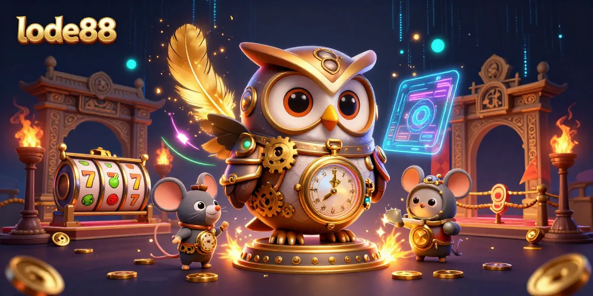 Experience thrilling gameplay at lode88 with vibrant casino elements and animated characters.