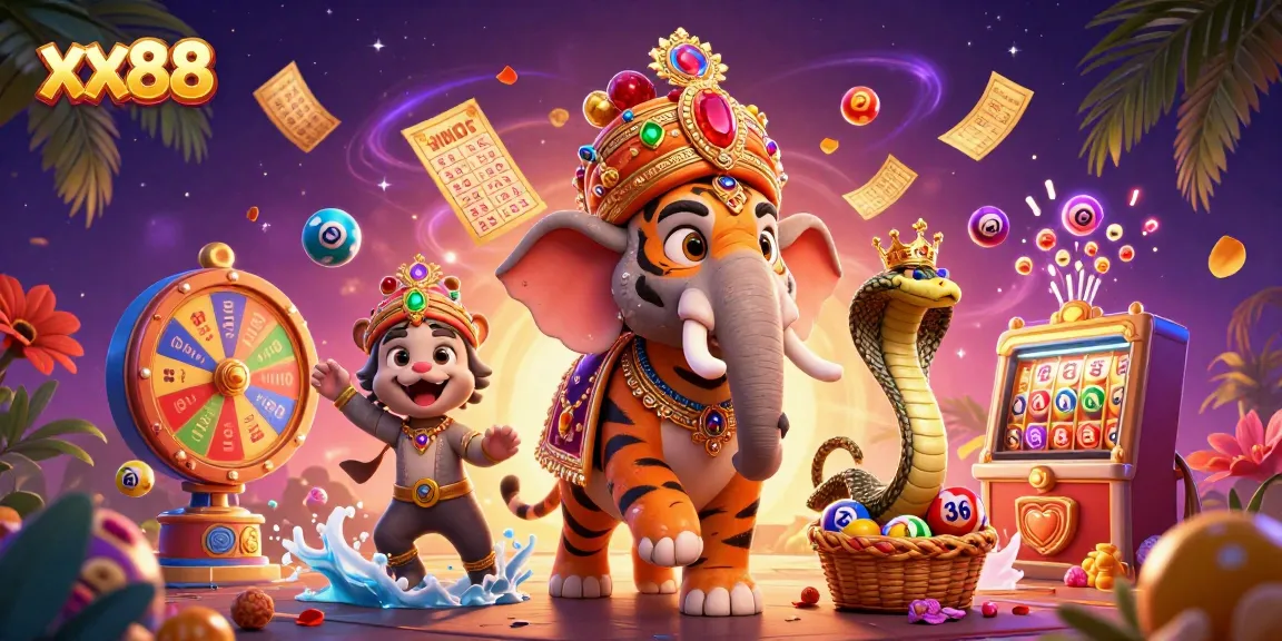 Experience thrilling gameplay at xx88 with a vibrant 3D casino scene filled with excitement.