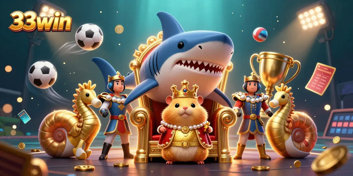 Experience the excitement of 33win with sports betting adventures amid vibrant underwater scenes.