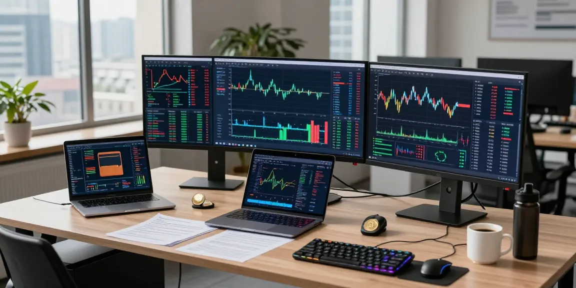 Funexchange trading setup showcasing advanced cryptocurrency tools, digital wallet, and price charts for secure transactions.