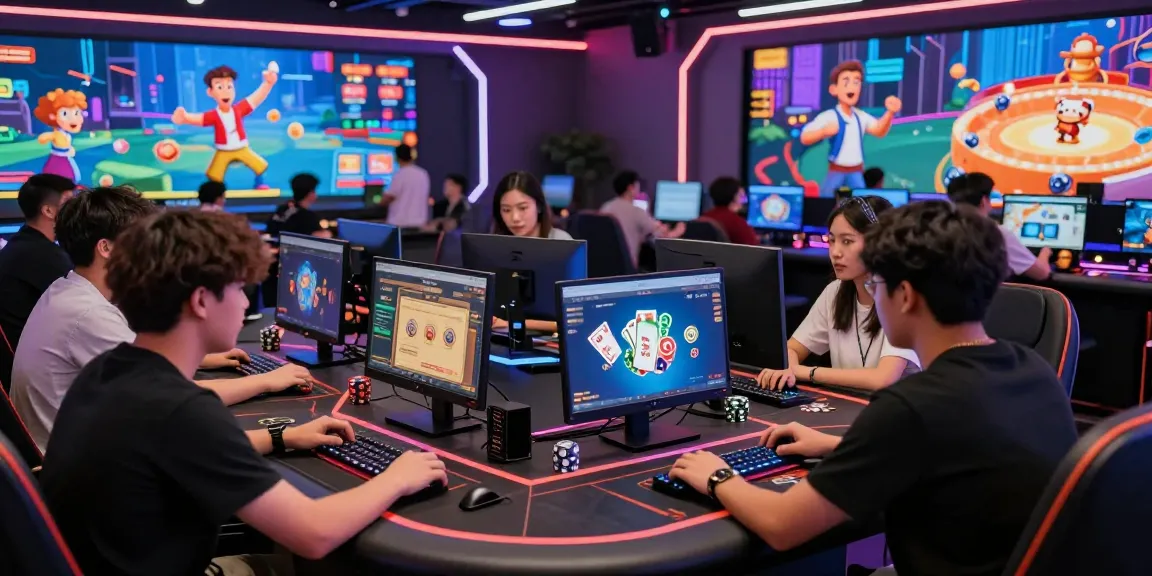 Players enjoying various games on the Rikvip platform in a vibrant online casino setting.