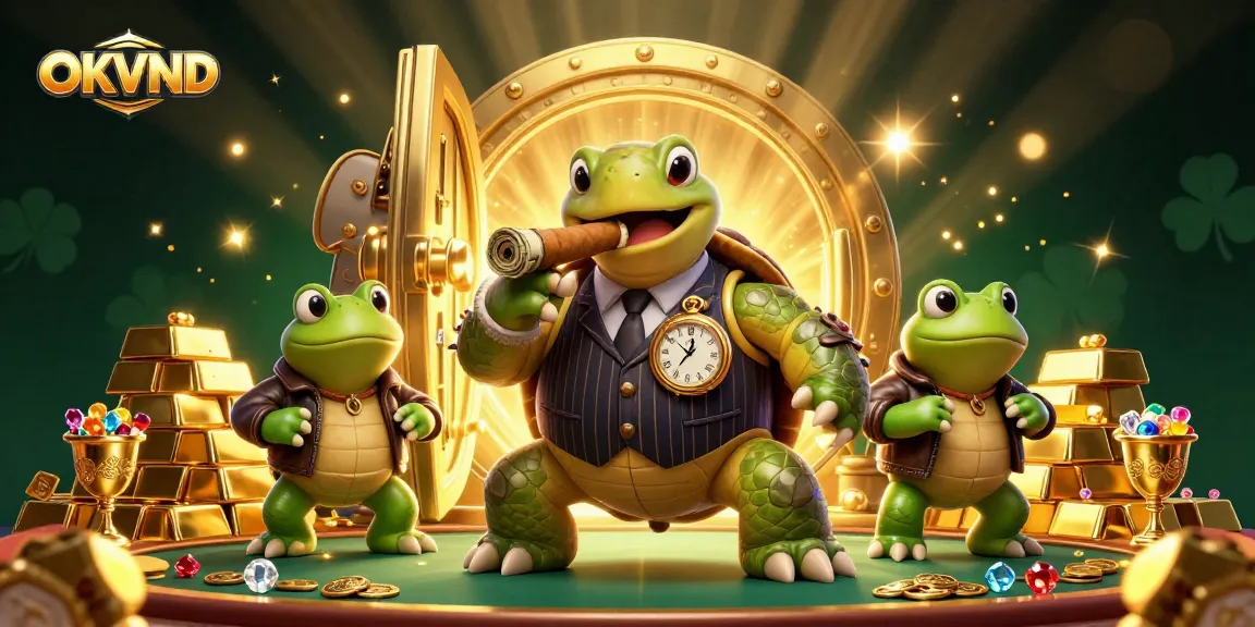 Experience thrilling gambling action at OKVND with mobster-themed characters in a vibrant casino setting.
