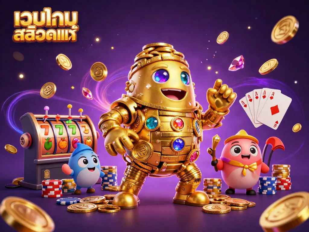 Engage with exciting slots at เว็บเกมสล็อตแท้ featuring vibrant characters and casino elements.