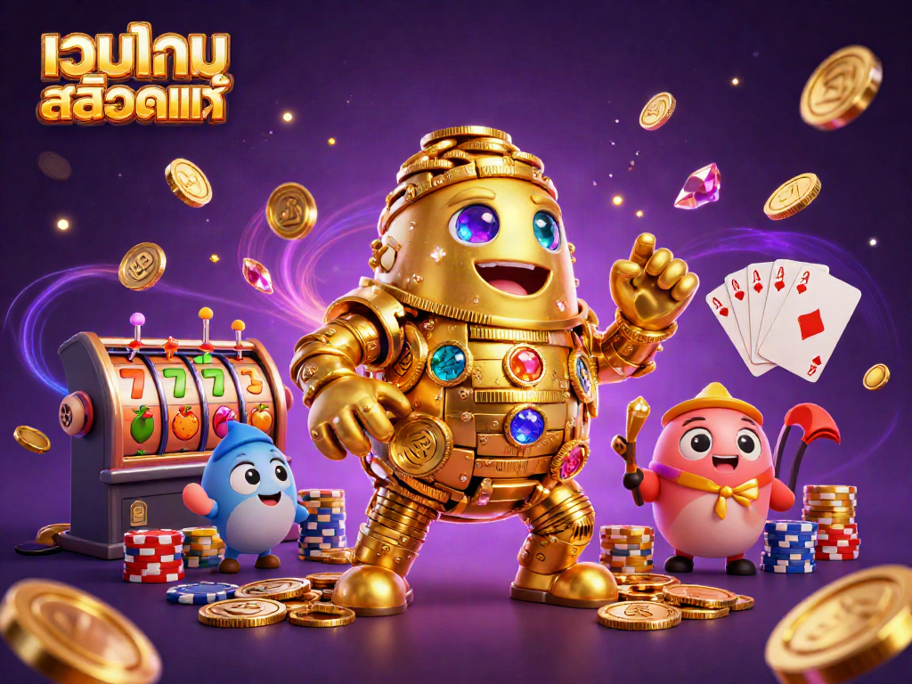 Engage with exciting slots at เว็บเกมสล็อตแท้ featuring vibrant characters and casino elements.