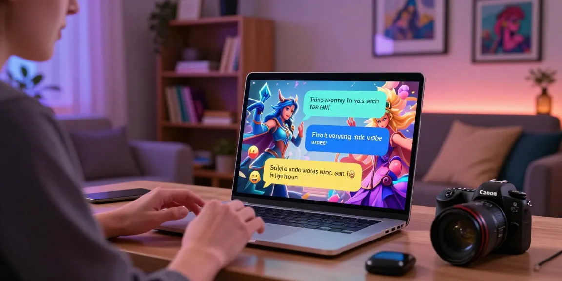 Interactive NSFW AI chat scene depicting engaging conversations and colorful fantasy characters.