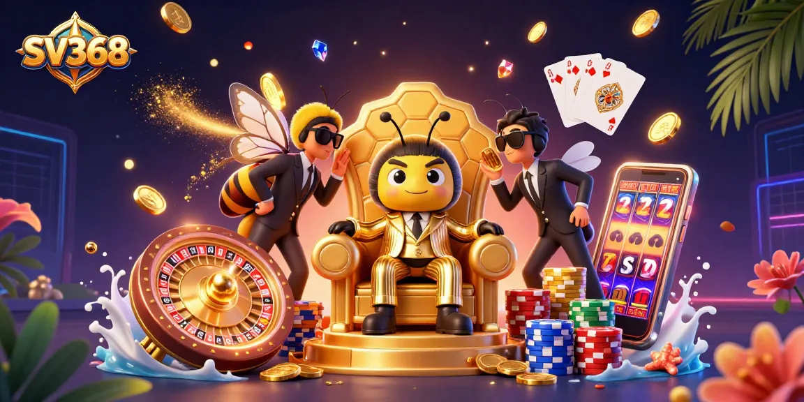 SV368's vibrant casino atmosphere showcases the excitement of gaming with immersive 3D detail.