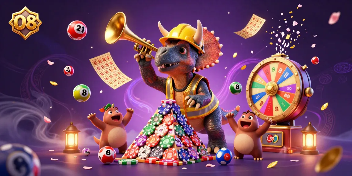 O8 engages players with dynamic scenes of lottery excitement and vibrant casino energy.