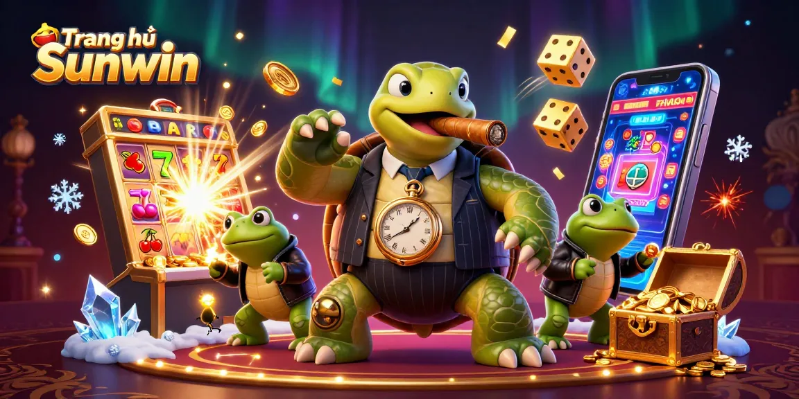 Win big with Trang chủ Sunwin's dynamic online casino games in this immersive illustration