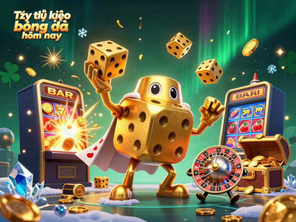 Experience excitement with Tỷ lệ kèo bóng đá hôm nay in a vibrant, dynamic casino scene.