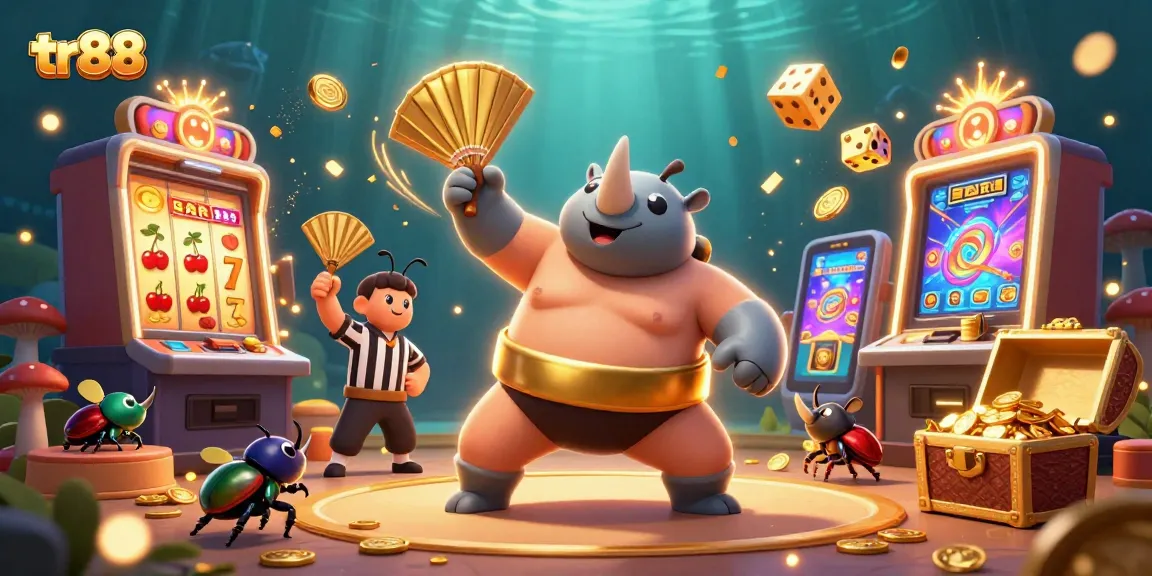 Experience thrilling wins with the tr88 sumo beetle champion amidst explosive slot action.