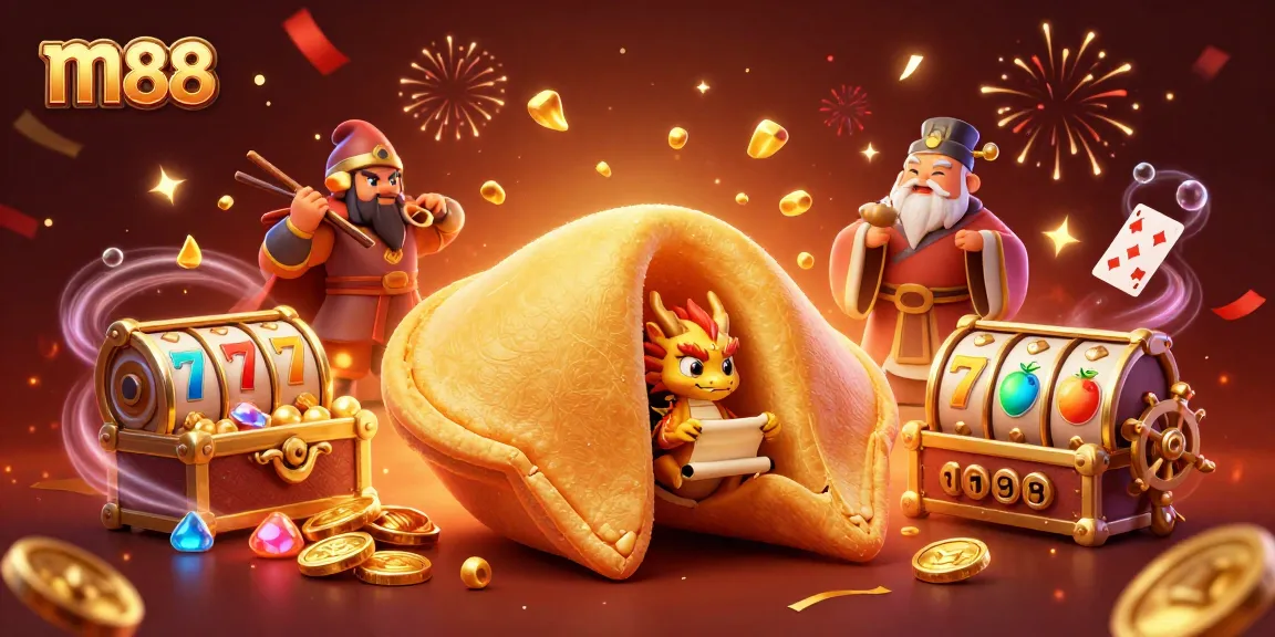 Experience thrilling wins at m88 with golden fortune cookies and dynamic casino elements.
