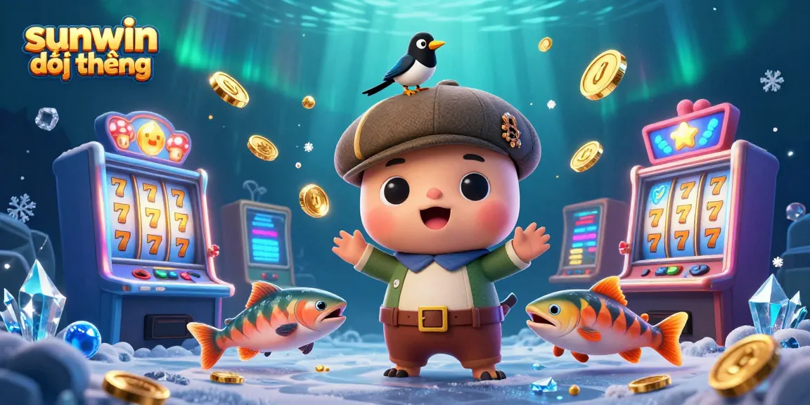 Experience sunwin đổi thưởng with this vibrant 3D illustration of charming characters and casino-themed elements.