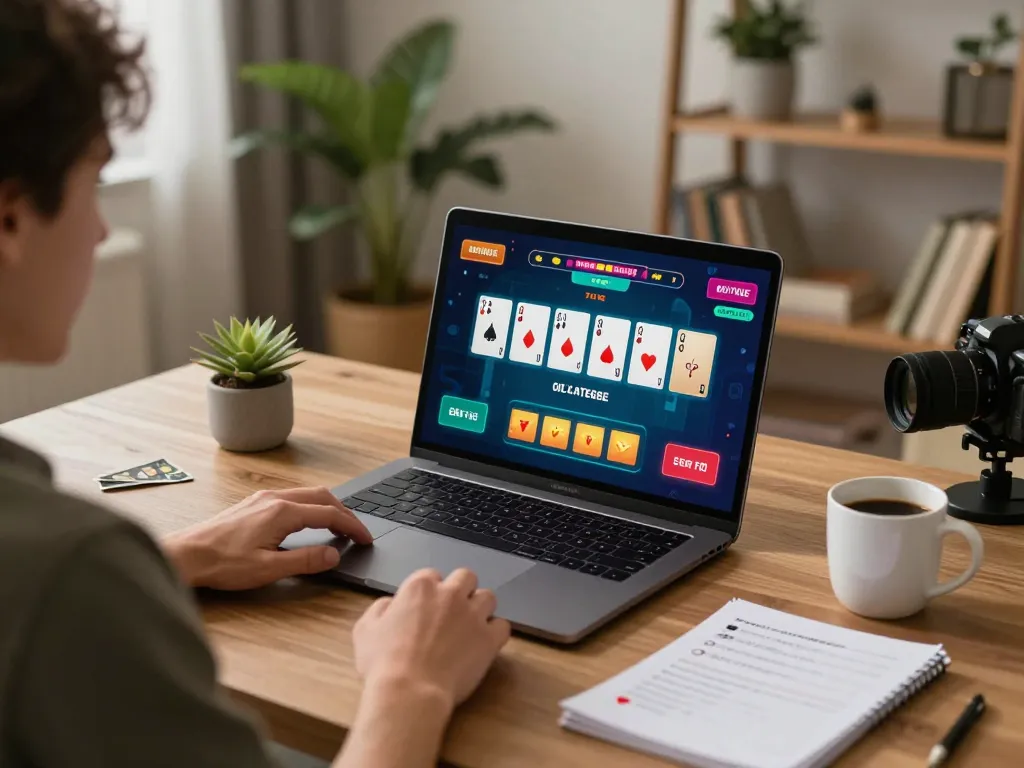 Engage in exciting online blackjack gameplay at RR88 from home with a cozy setup.