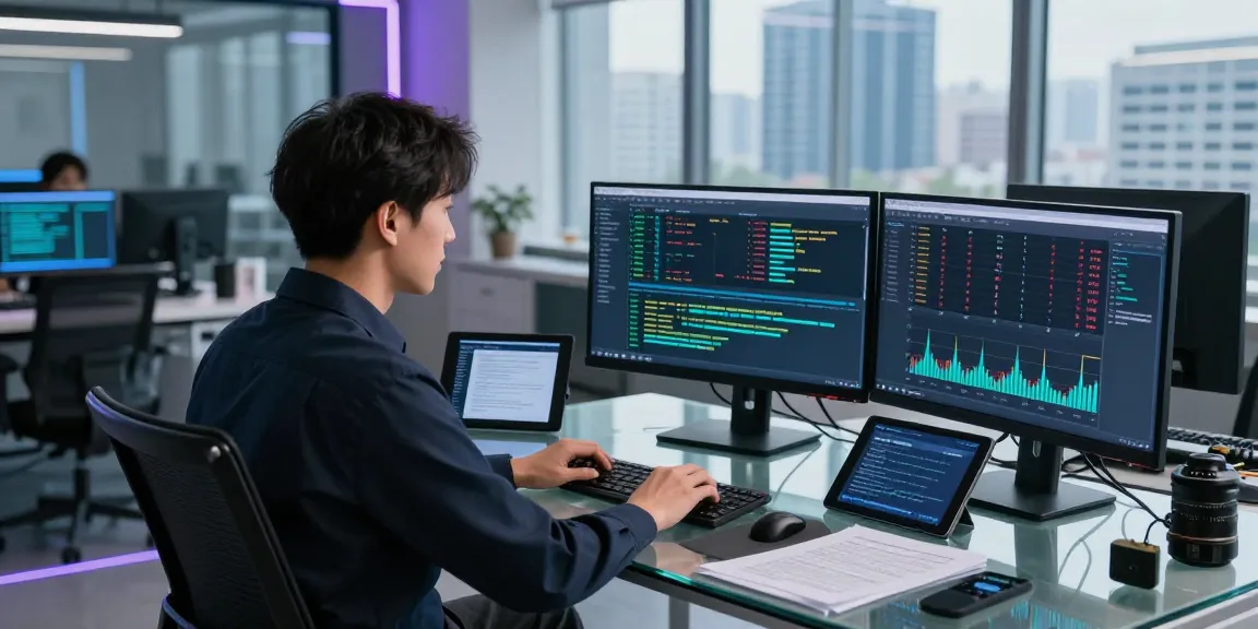 Expert analyzing data to recover lost crypto in a modern cybersecurity office.