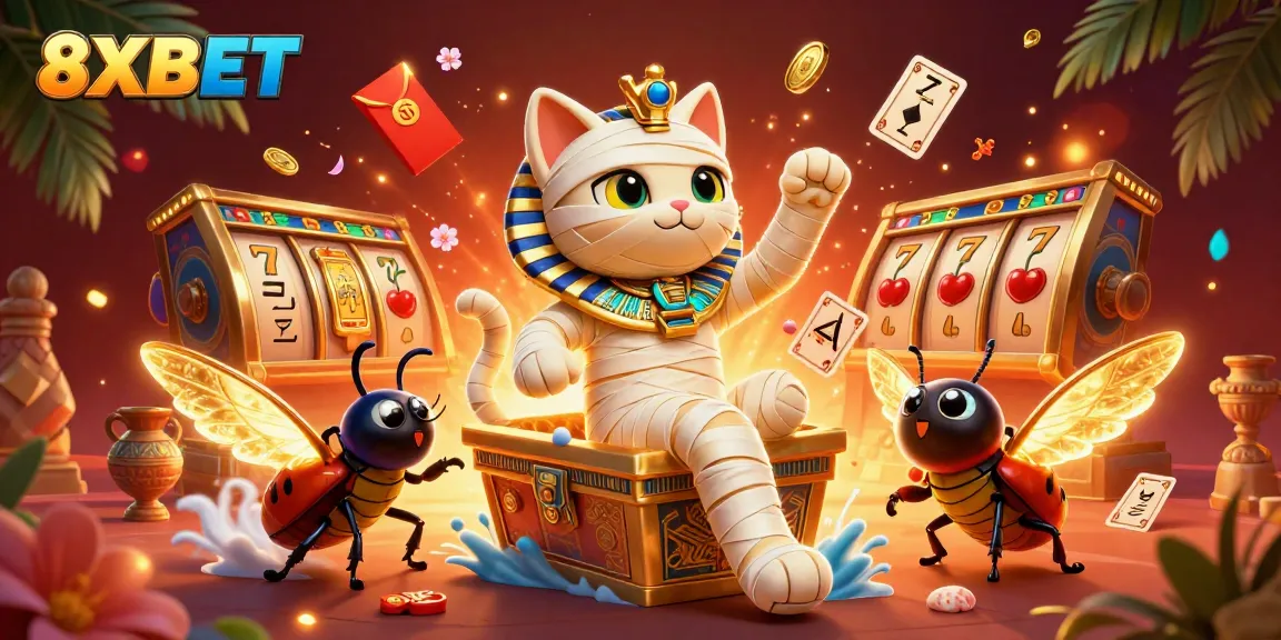 Experience thrilling wins with 8XBET's vibrant slots and cinematic casino atmosphere.