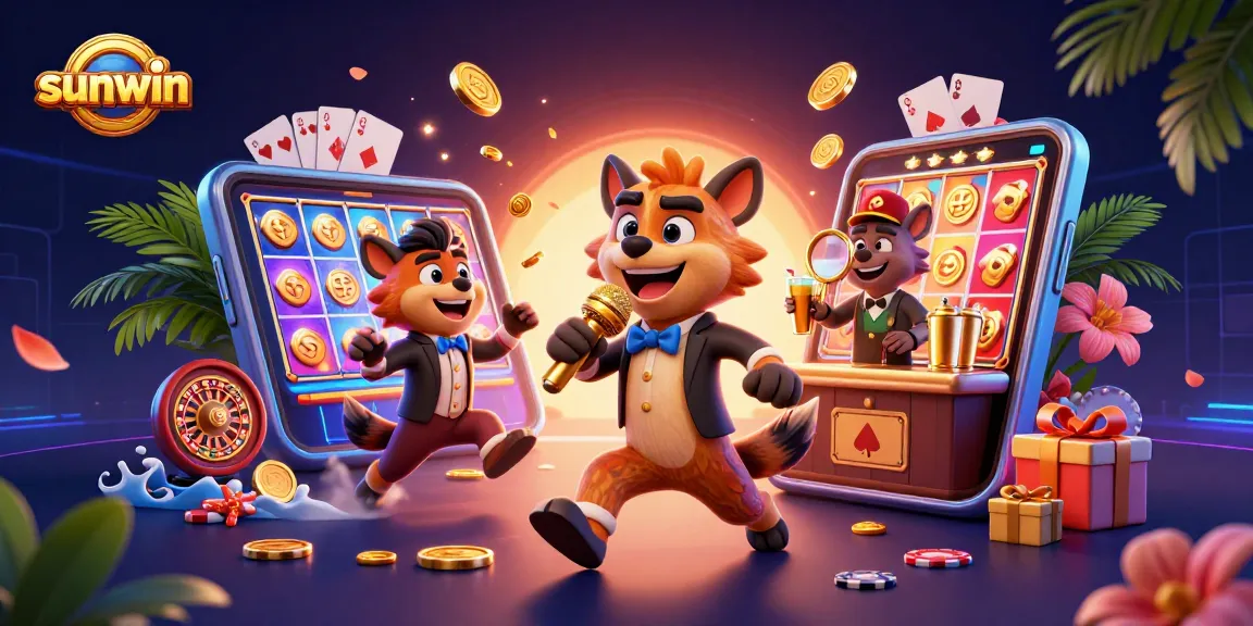 Engage in thrilling gameplay at sunwin's dynamic comedy casino club featuring vibrant slot games and lively characters.