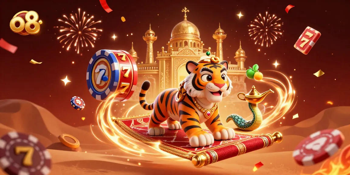Experience thrilling wins with o8's vibrant casino adventure featuring a magical sultan and slot reels.