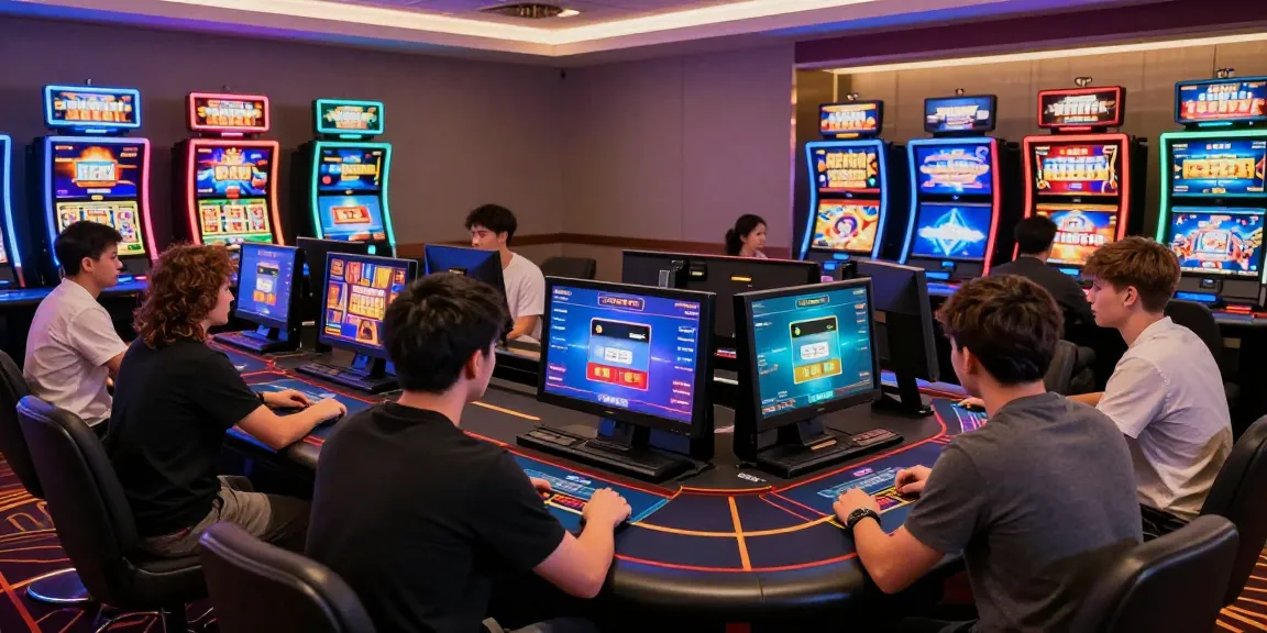 Engaged players at online casinos that accept credit cards enjoying a vibrant gaming atmosphere with various game options.