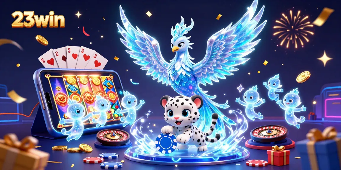 Engage with the vibrant magic of 23win's online casino world featuring dazzling characters and games.