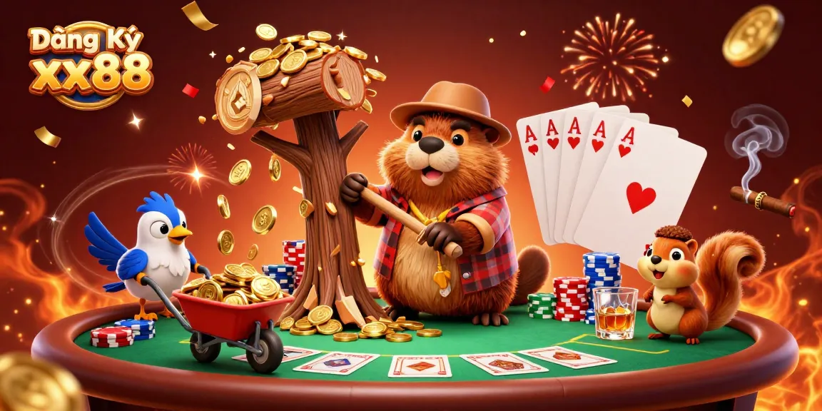 Engaging scene of Đăng Ký xx88 showcasing playful characters amid a rich casino setting.